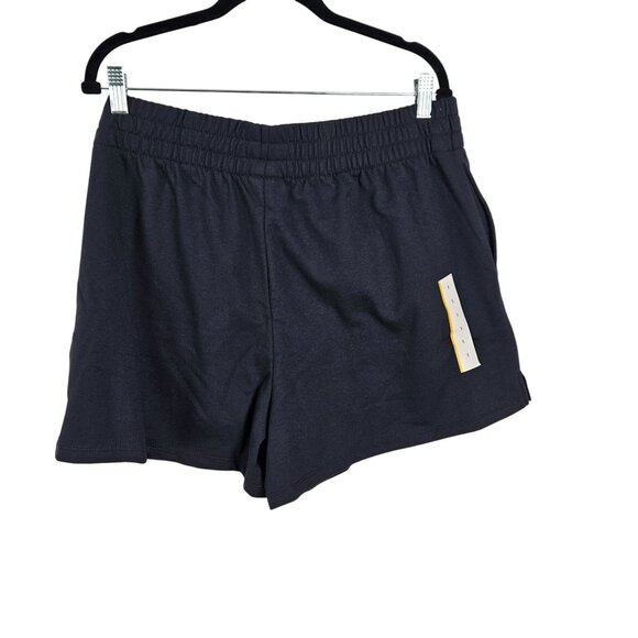 Ava & Viv Womens Charcoal Elastic Waist Shorts 1X- 14 Side Pockets Casual Comfy - Picture 2 of 8